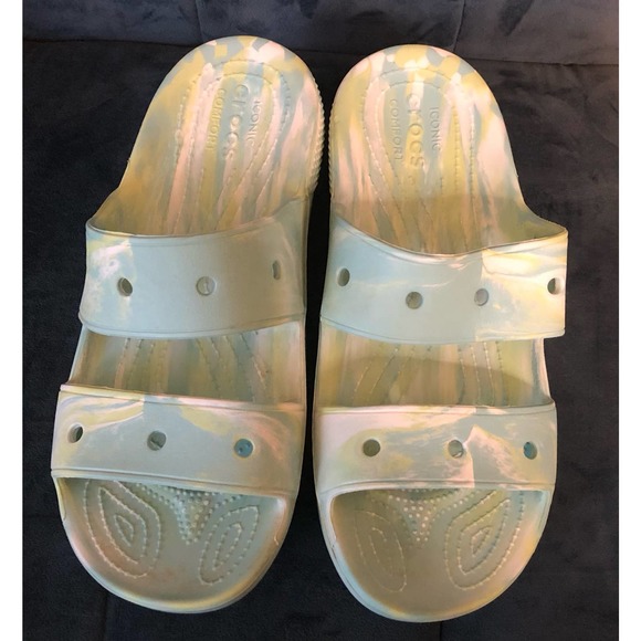 Crocs Shoes - Crocs Classic Slide Sandal in Marbled Pure Water Unisex: Men's 8 - Women's 10